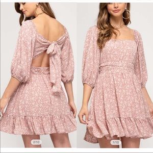 Mauve Tie Back Dress